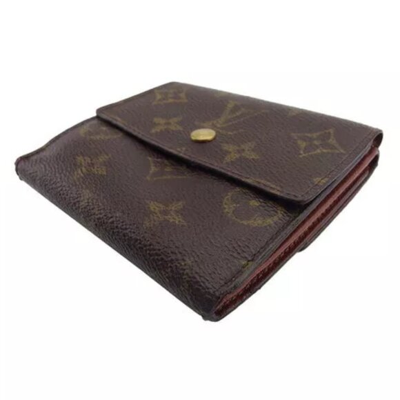 LOUIS VUITTON W Hook Wallet Monogram Beige Monogram Canvas Authentic Used - Picture 3 of 8